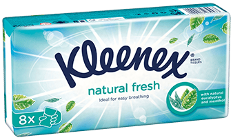 Kleenex<sup>®</sup> Natural Fresh zakdoeken
