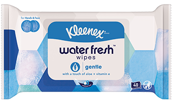 Kleenex<sup>®</sup> water fresh™ tissues Gentle 